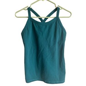 LULULEMON Dark Teal Tri Y Racerback Tank Top Sz 6
